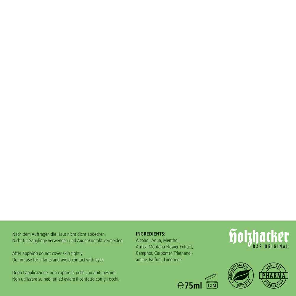 Bild: Holzhacker Franzbranntwein Muskel Gel