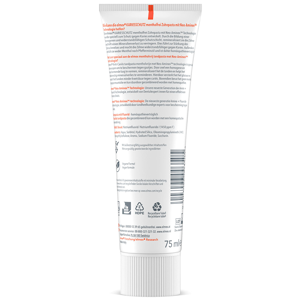 Bild: elmex Zahnpasta Kariesschutz Mentholfrei