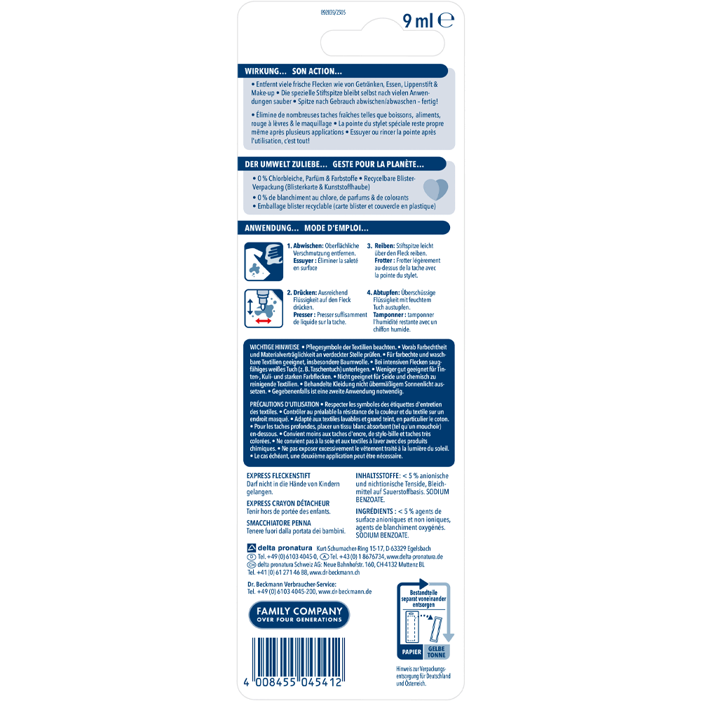 Bild: Dr. Beckmann express Fleckenstift