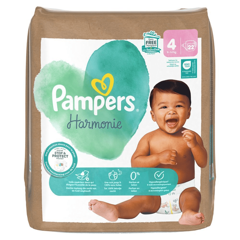 Bild: Pampers Harmonie Windeln Größe 4, 9kg-14kg