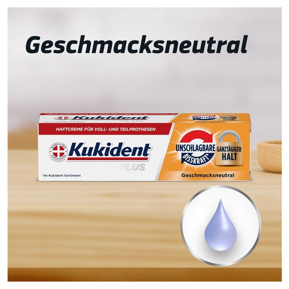 Bild: Kukident Plus Unschlagbare Bisskraft Haftcreme