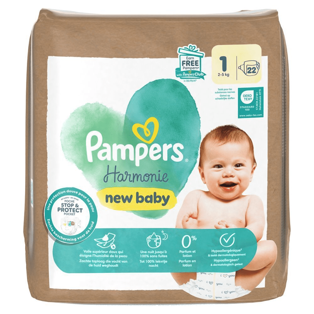 Bild: Pampers Harmonie Windeln Größe 1, 2kg-5kg