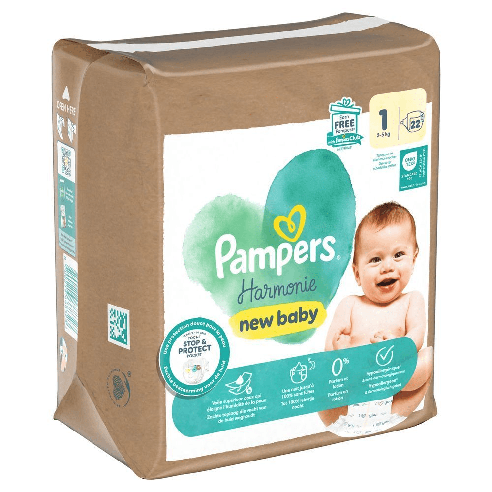 Bild: Pampers Harmonie Windeln Größe 1, 2kg-5kg