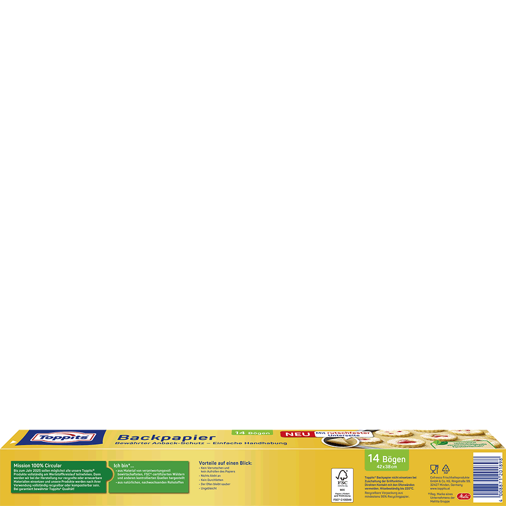 Bild: Toppits Backpapier in Bögen