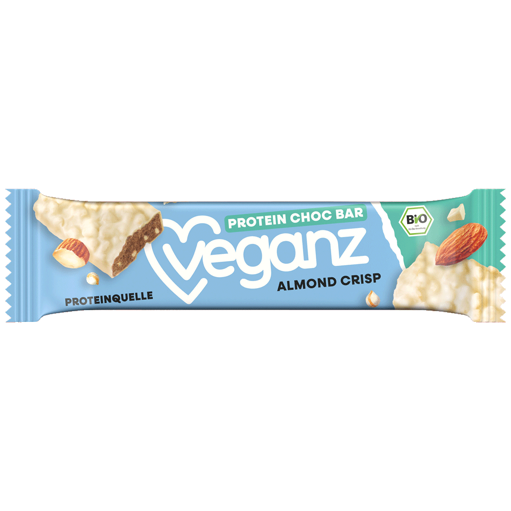 Bild: Veganz Protein Riegel Choc Bar Almond Crisp