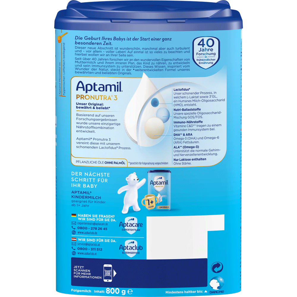 Bild: Aptamil 3 Pronutra, Folgemilch