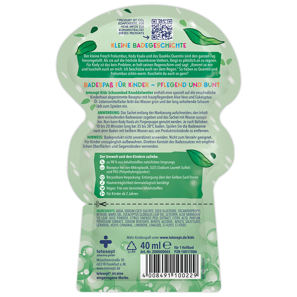 Bild: tetesept: Kids Schaumbad Knuddelwetter