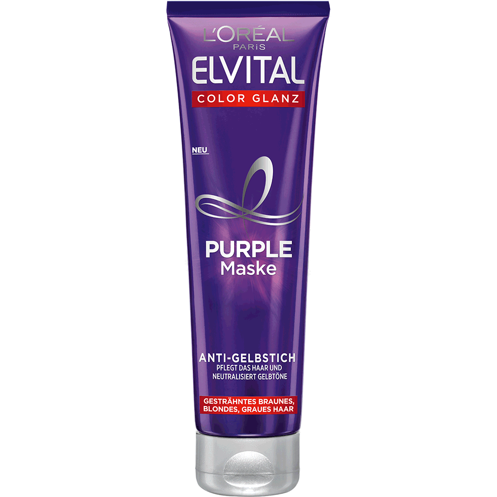Bild: L'ORÉAL PARIS ELVITAL Color Glanz Purple Maske Anti-Gelbstich