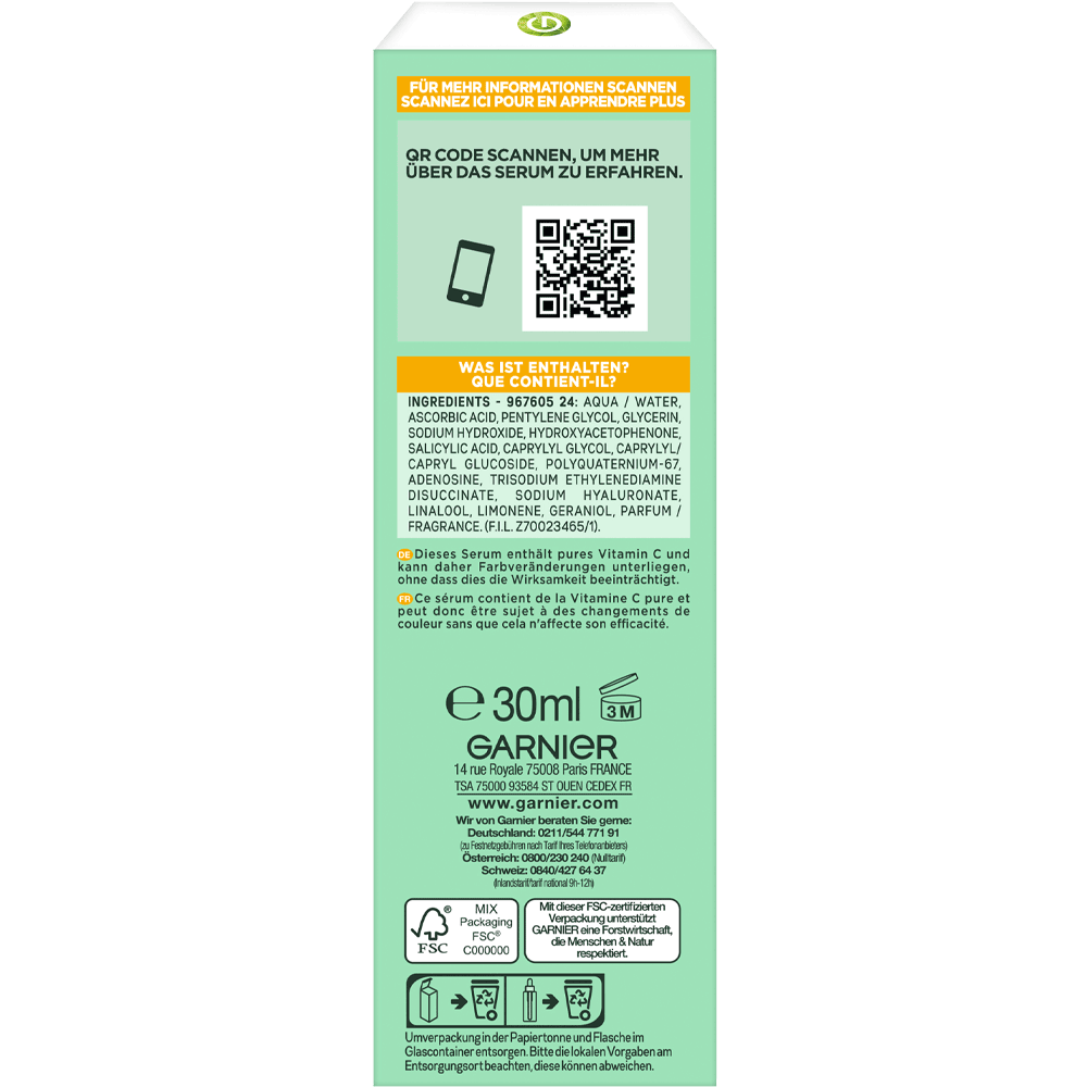 Bild: GARNIER SKIN ACTIVE Nachtserum Vitamin C Glow Booster