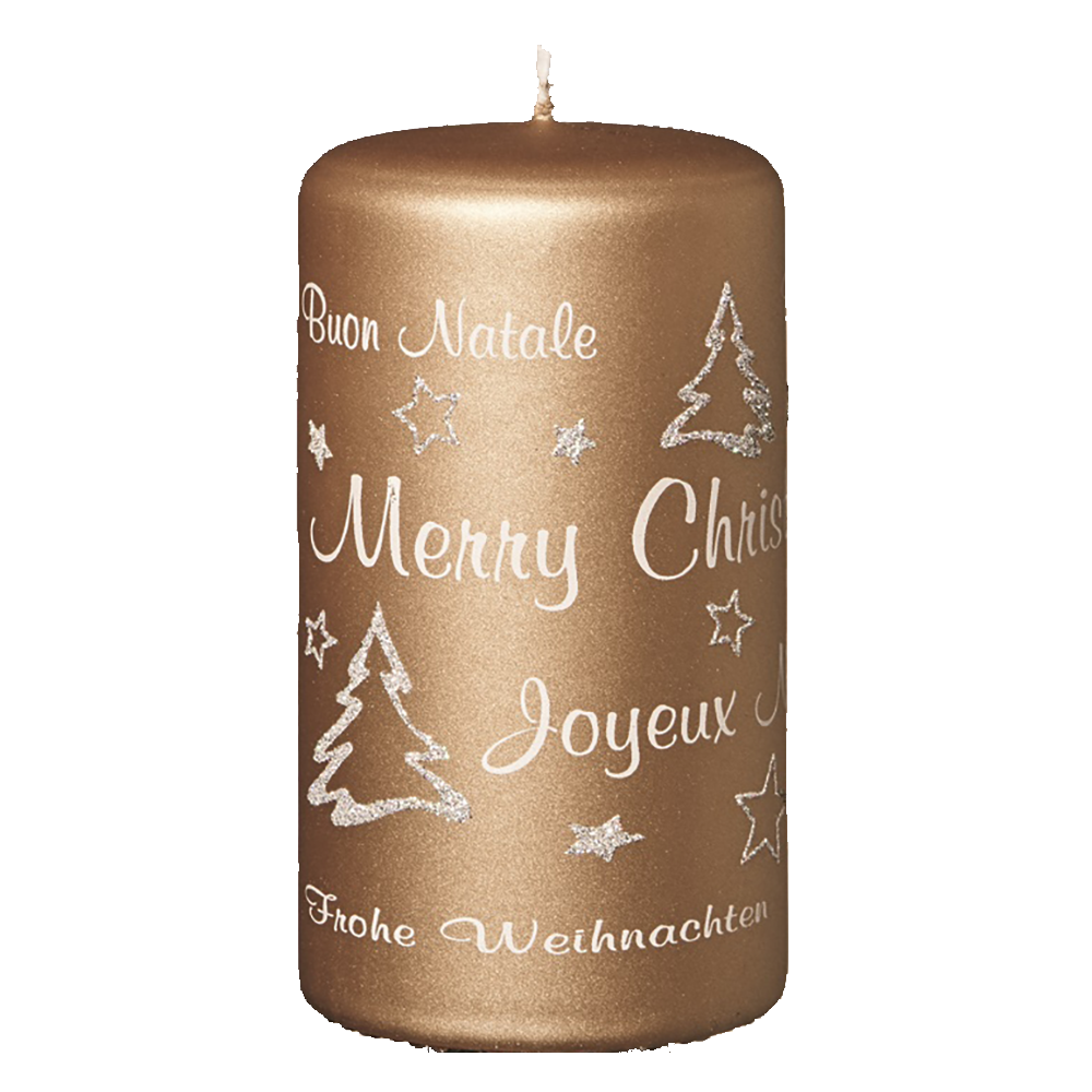 Bild: Stumpenkerze Merry Christmas