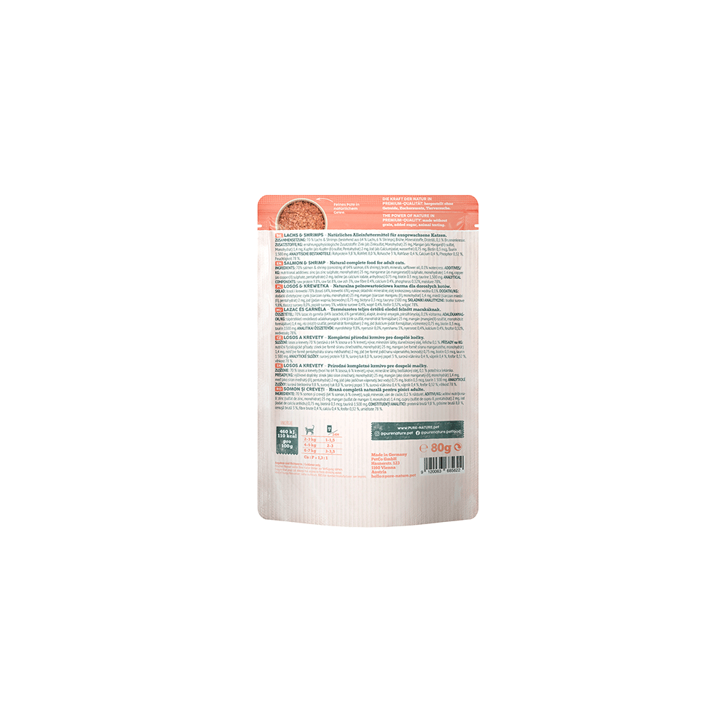 Bild: Pure Nature Premium Feuchtnahrung Lachs und Shrimps mit Brunnenkresse
