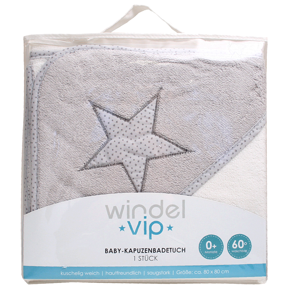 Bild: windel vip Baby-Kaputzenbadetuch