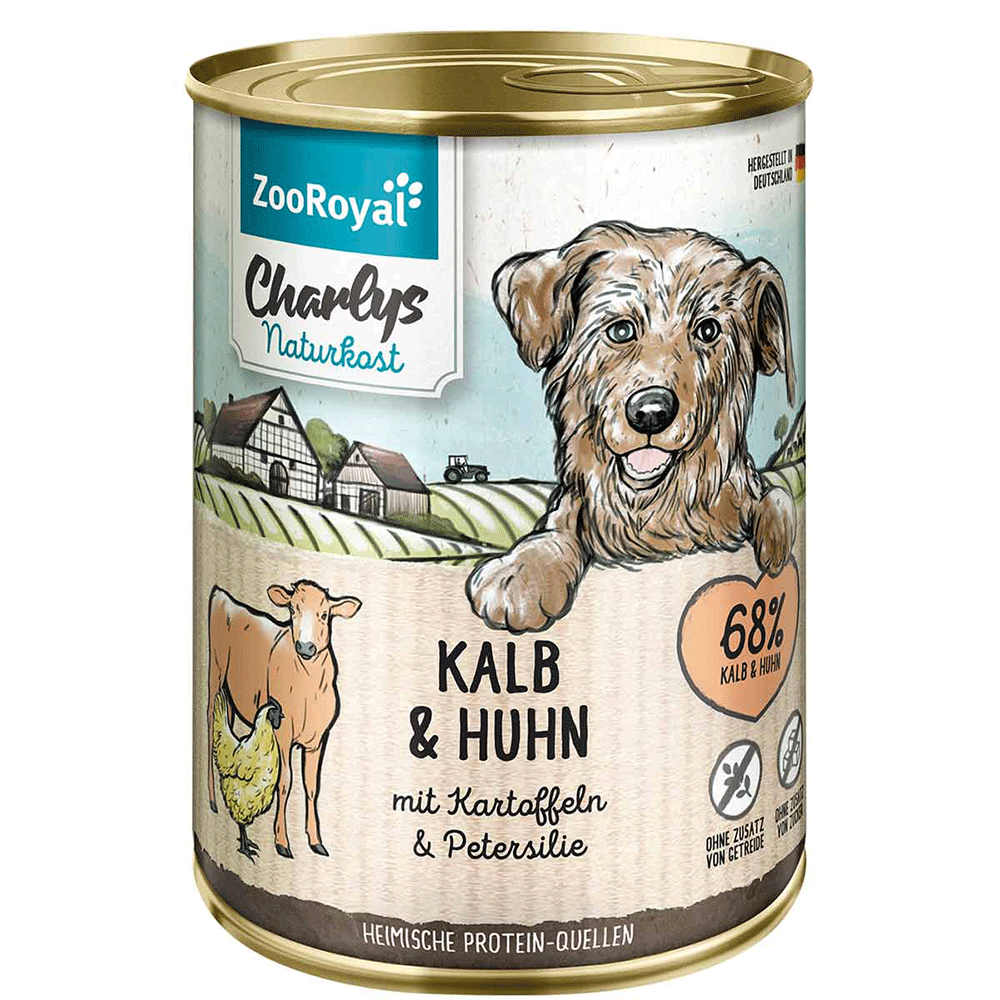 Bild: ZooRoyal Charlys Naturkost Kalb & Huhn Hundefutter