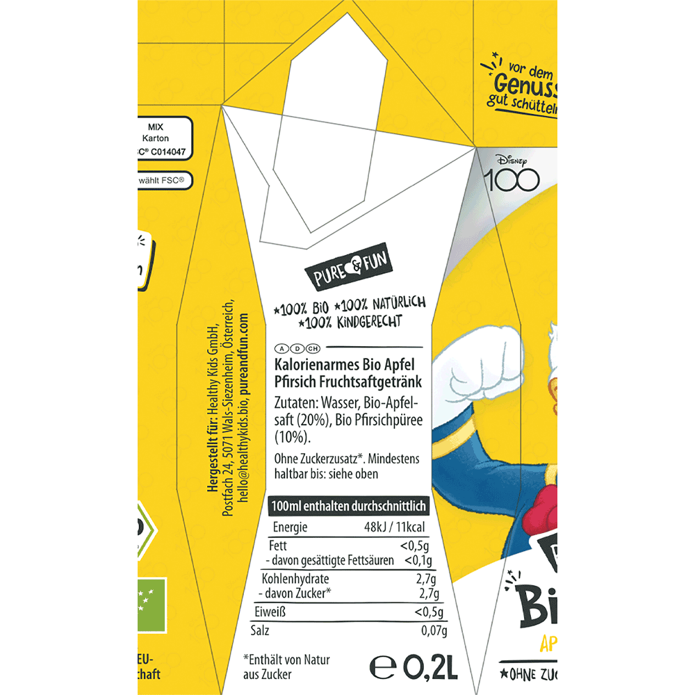 Bild: Pure & Fun Disney Bio Trink Zauber Apfel & Pfirsich
