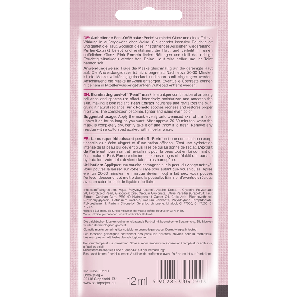 Bild: Selfie Project Shine like a Pearl Peel-Off Maske