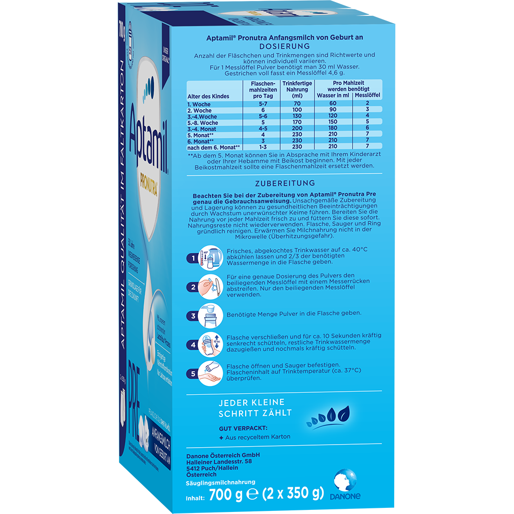 Bild: Aptamil Pre Ponutra, Anfangsmilch