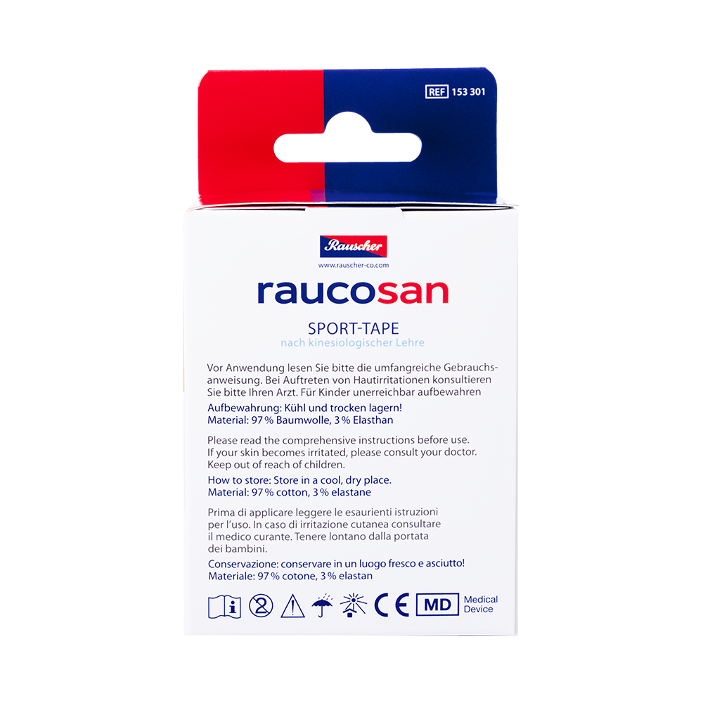 Bild: Raucosan Sport Tape nach kinesiologischer Lehre pink