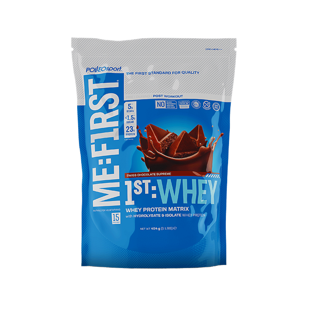 Bild: POLLEOsport ME:F1RST Whey Protein Swiss Chocolate Supreme