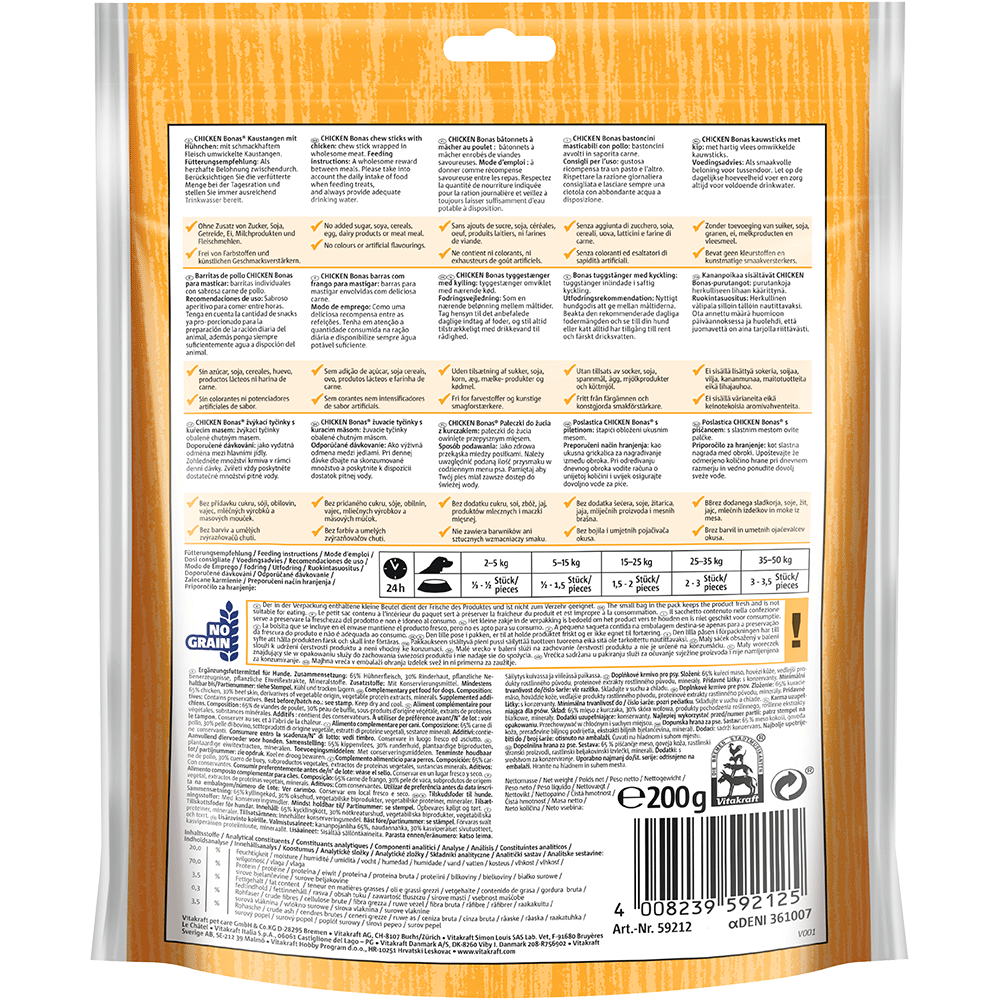 Bild: Vitakraft Pure Chicken Bonas XXL Kaustangen mit Hühnchen