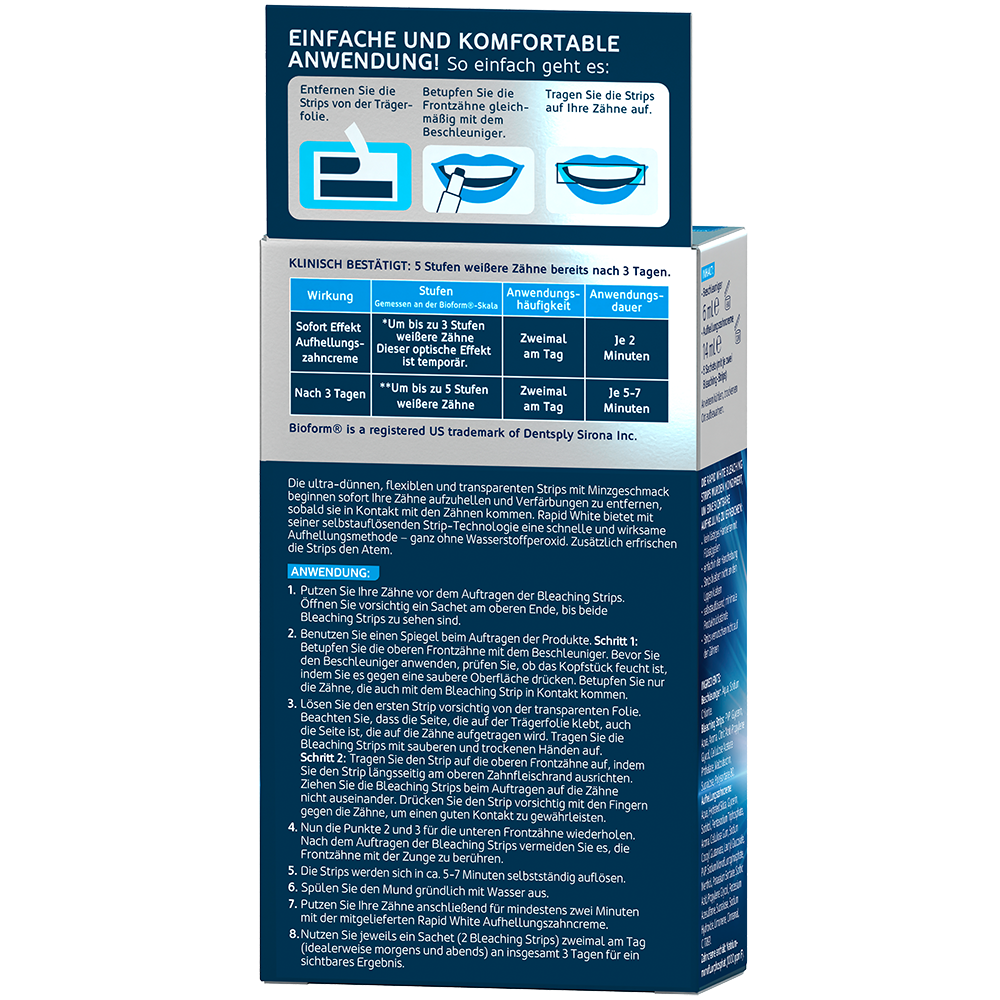 Bild: Rapid White Bleaching Strips