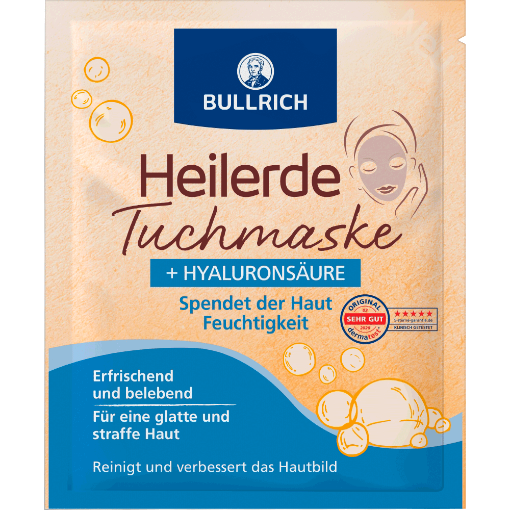 Bild: Bullrich Heilerde Tuchmaske Hyaluron