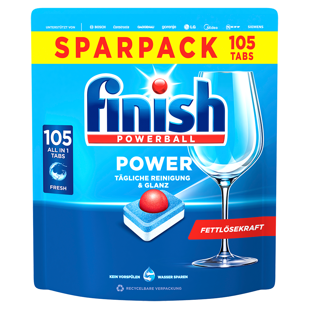 Bild: finish Powerball Power All in 1 Tabs Fresh