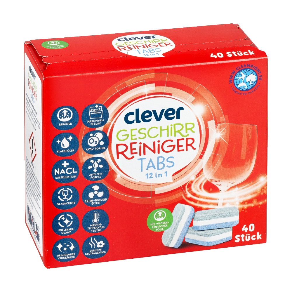 Bild: clever 12in1 Geschirrspültabs