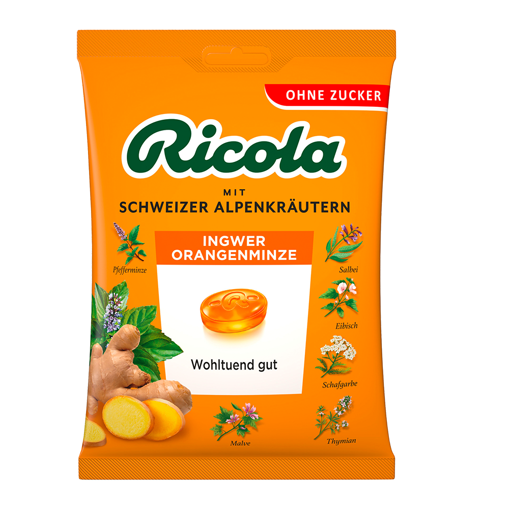 Bild: Ricola Ingwer Orangenminze