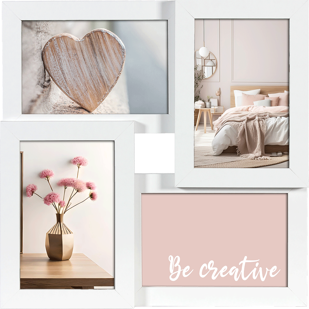 Bild: Tawo Living Collagen-Bilderrahmen Weiß 10x15cm