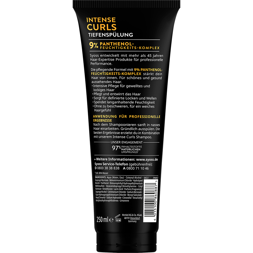 Bild: syoss Tiefenspülung Intense Curls