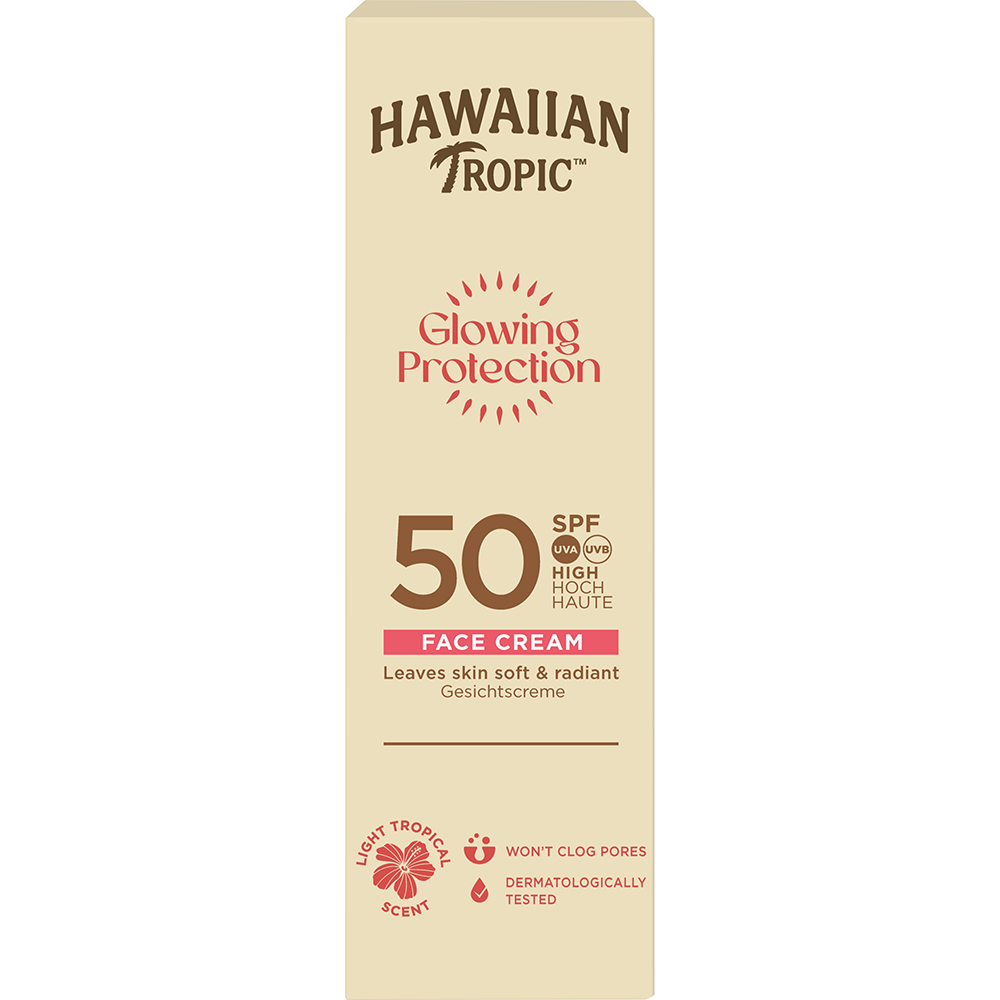 Bild: Hawaiian Tropic Glowing Protection Gesichtscreme LSF 50 