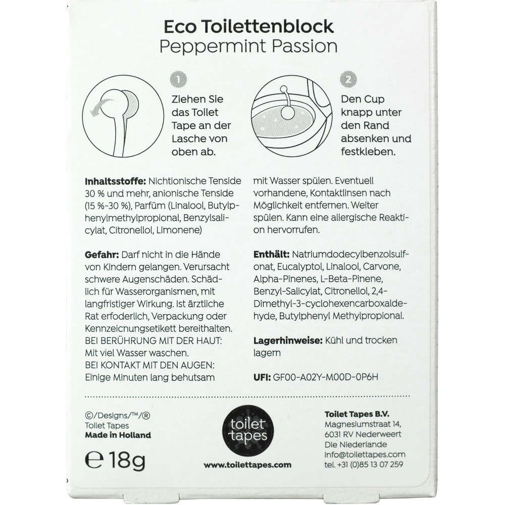 Bild: Toilet Tapes ECO Toilettenblock Peppermint Passion