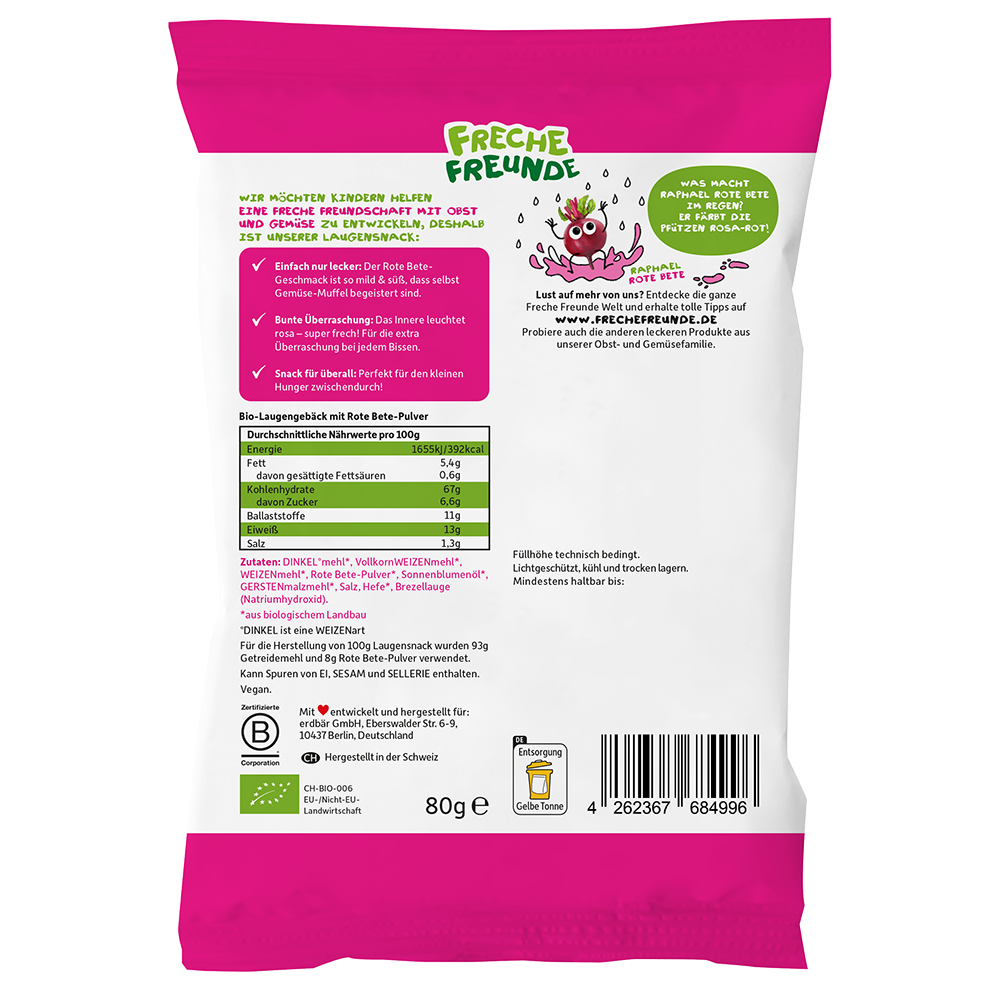 Bild: Freche Freunde Laugensnack Rote Bete
