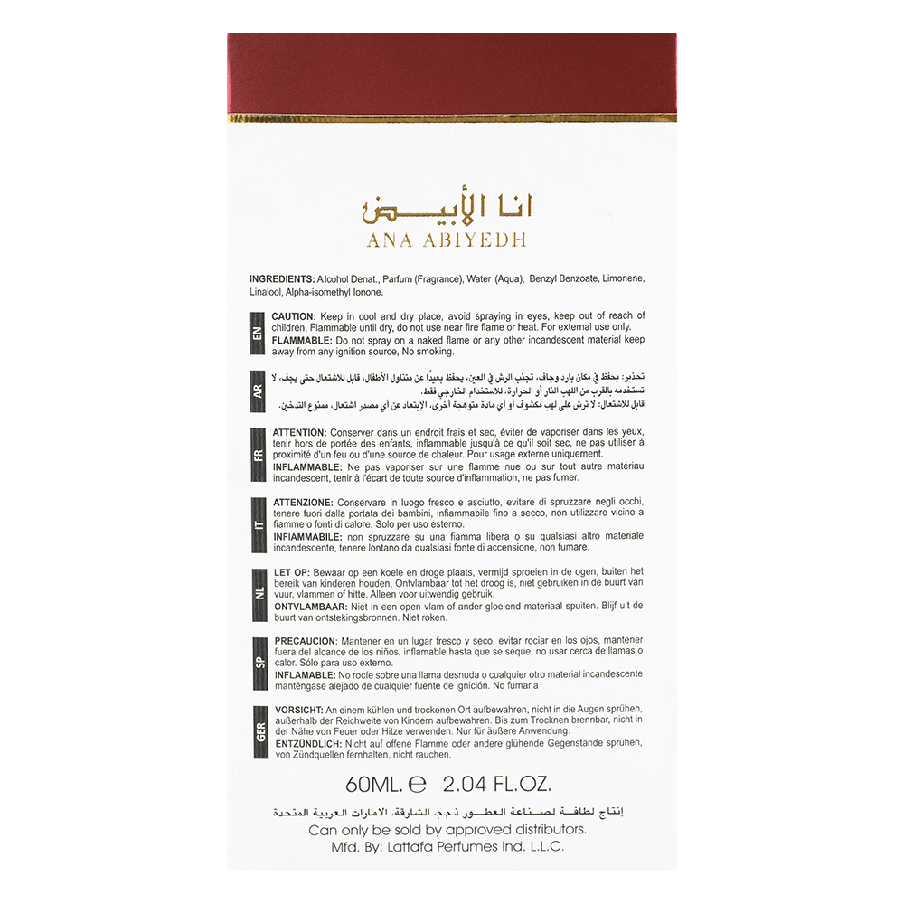 Bild: Lattafa Ana Abiyedh Rouge Eau de Parfum