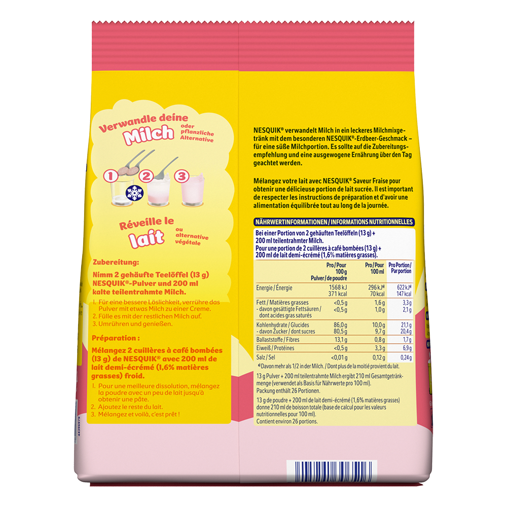 Bild: Nestlé Nesquik Erdbeer Geschmack Milk-Mix