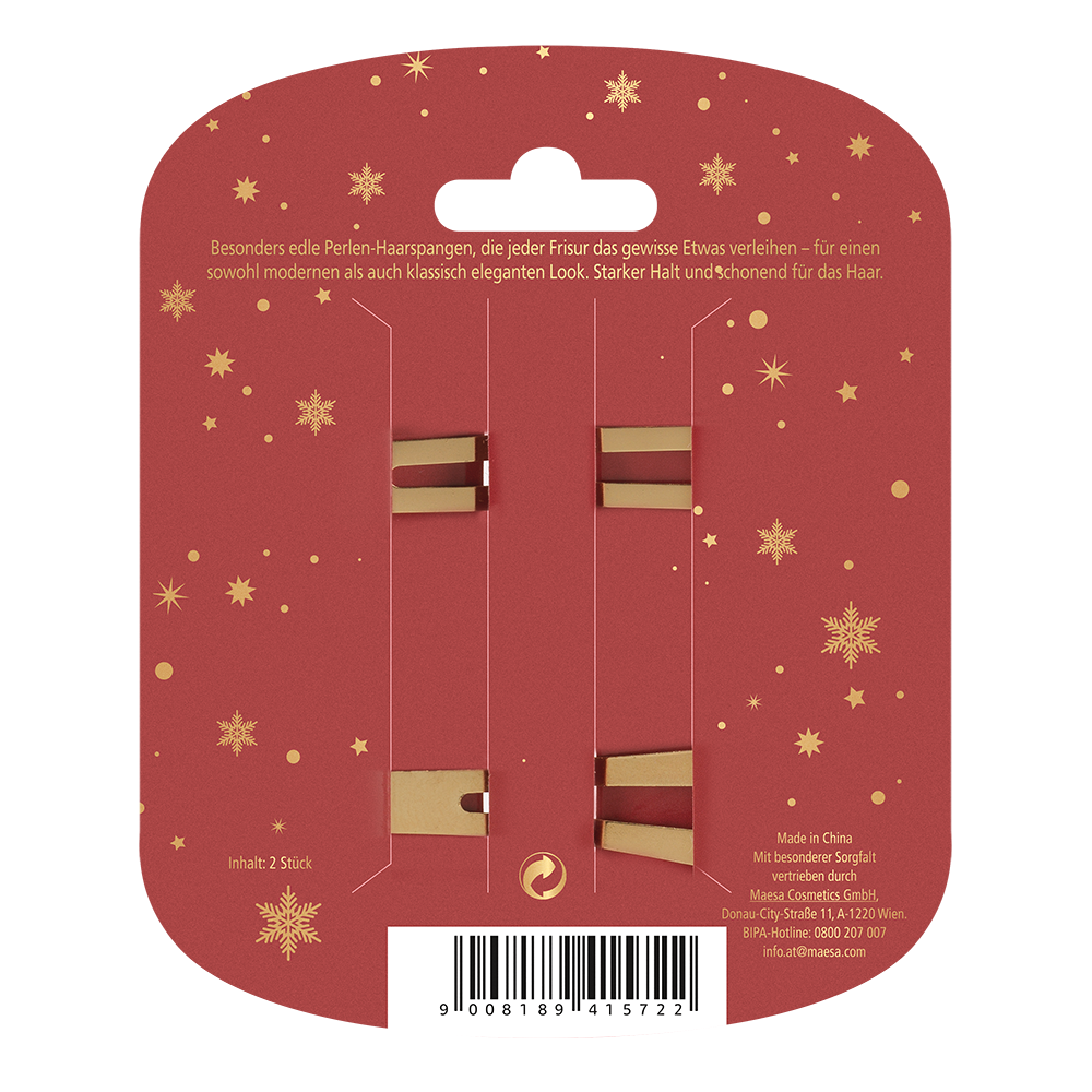 Bild: LOOK BY BIPA Haarspangen Golden Glow Perlen