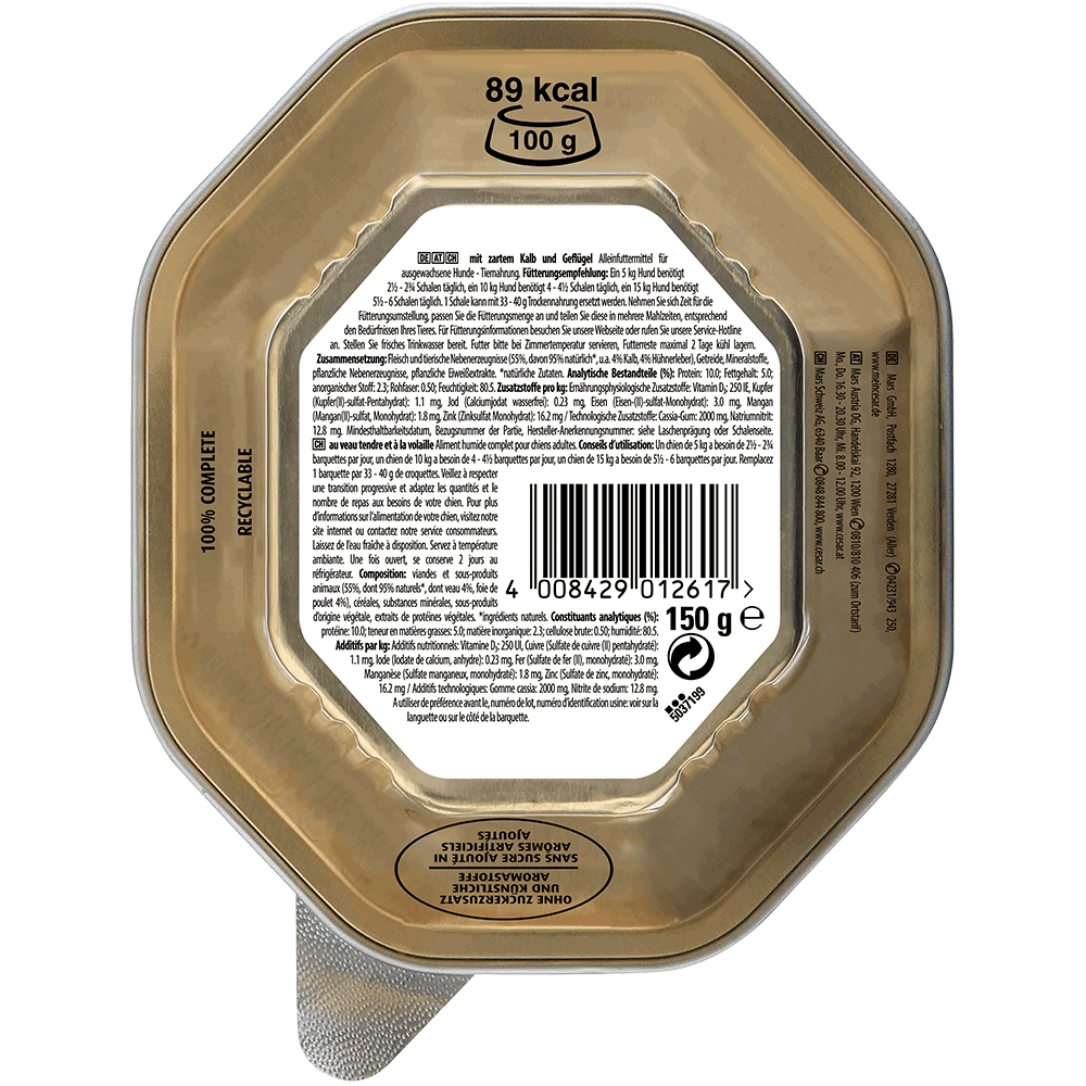 Bild: Cesar Klassik Terrine mit zartem Kalb und Geflügel