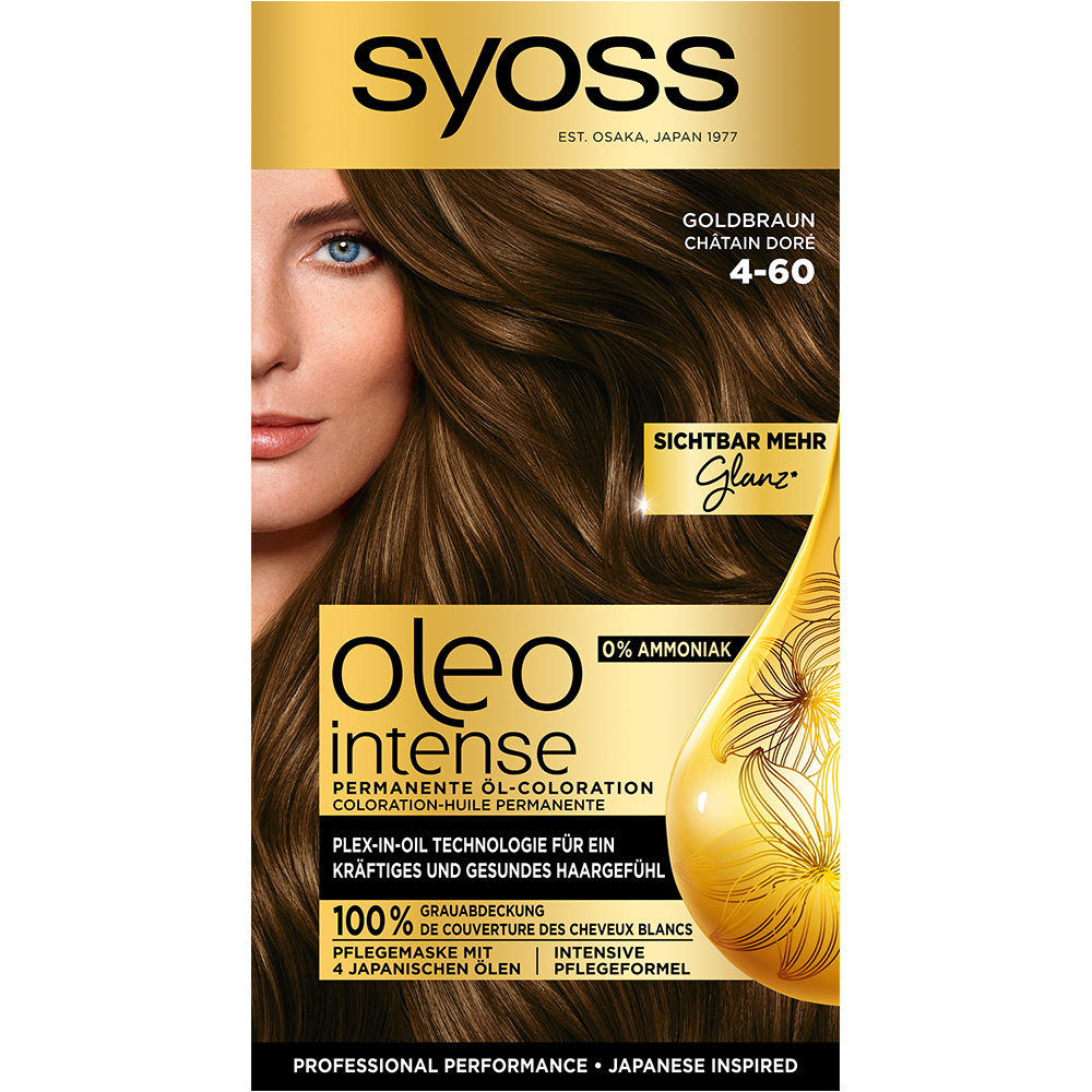 Bild: syoss Oleo Intense Permanente Öl-Coloration goldbraun