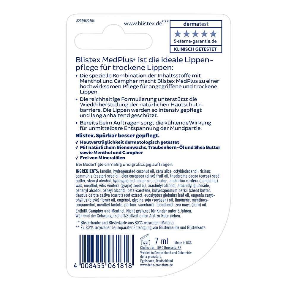 Bild: Blistex Lippenpflege Tiegel Med Plus Cooling Care