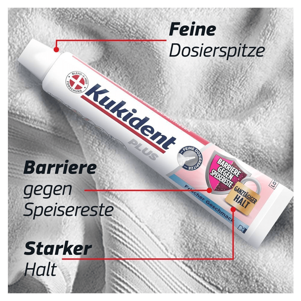 Bild: Kukident Plus Barriere Gegen Speisereste Haftcreme