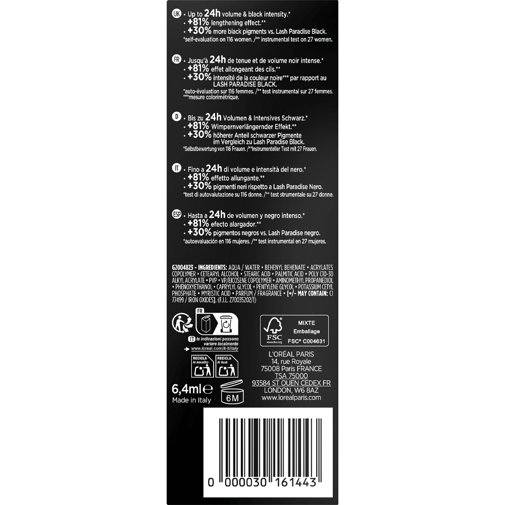 Bild: L'ORÉAL PARIS Lash Paradise Forever Noir Forever Noir