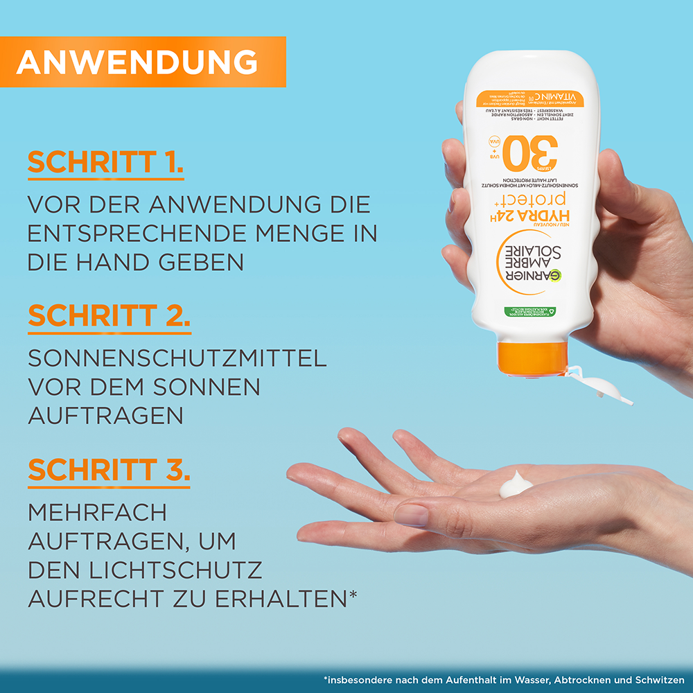Bild: GARNIER AMBRE SOLAIRE Ambre Solaire Hydra Protect+ 24h LSF 30 