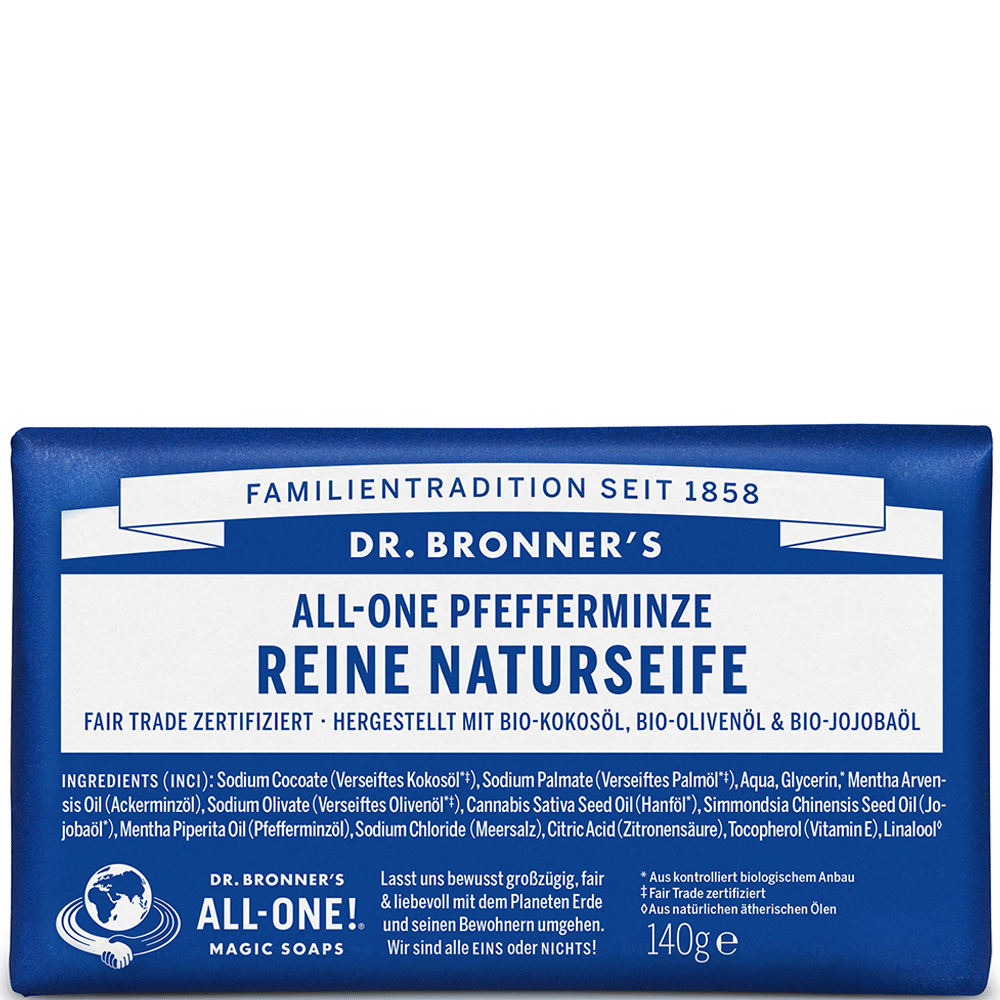 Bild: Dr. Bronner's Seifenstück Pfefferminze