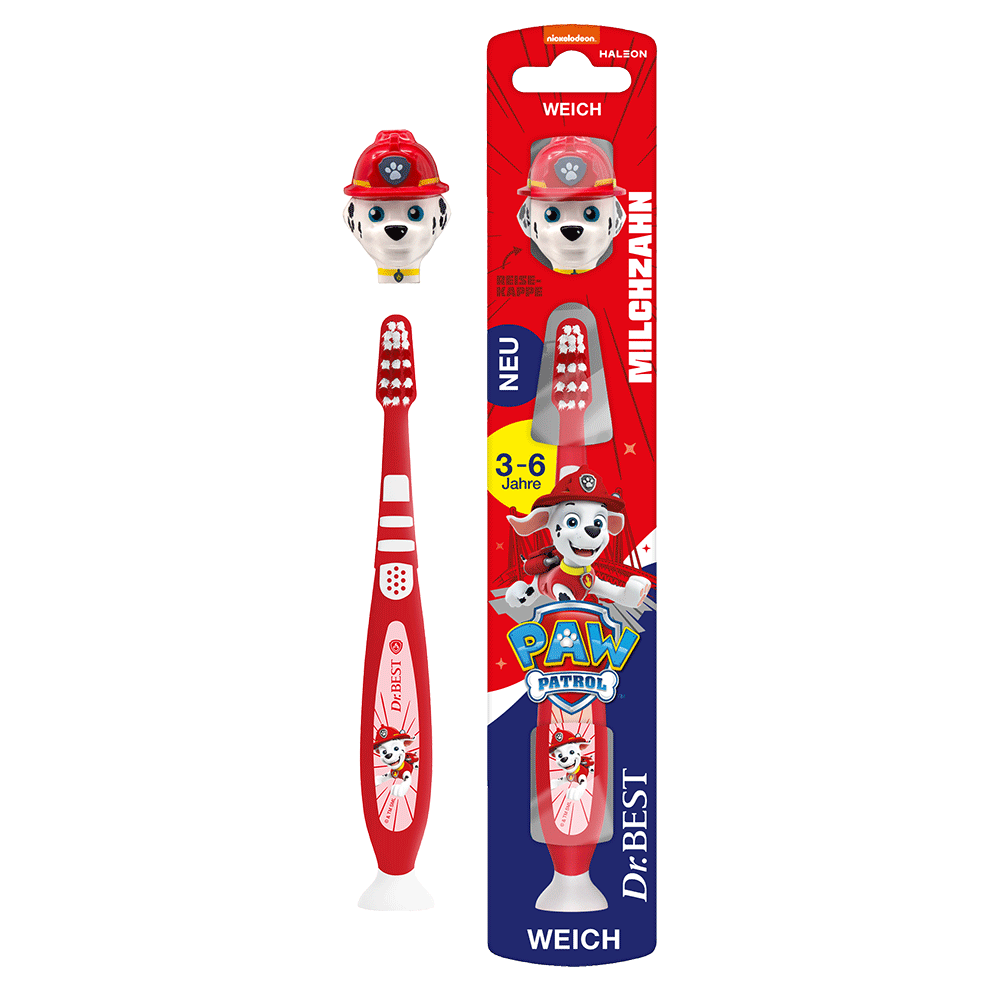 Bild: Dr. BEST Paw Patrol Zahnbürste mit Reisekappe