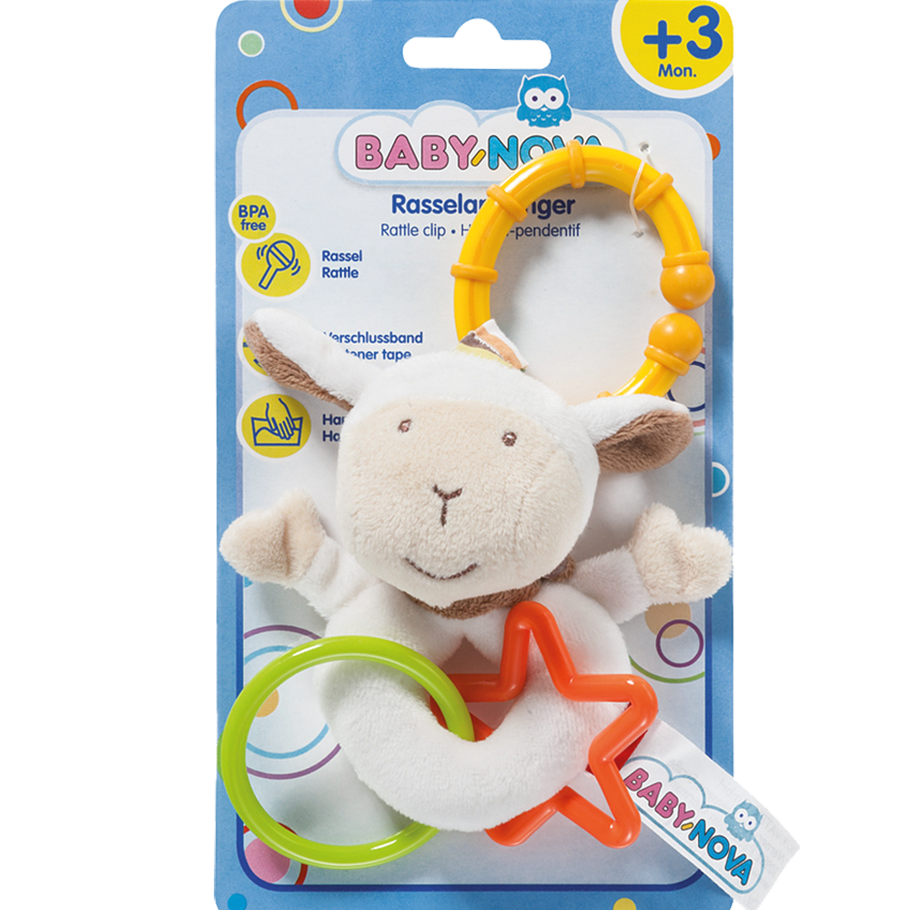 Bild: BABY-NOVA Plüsch Rasselanhänger