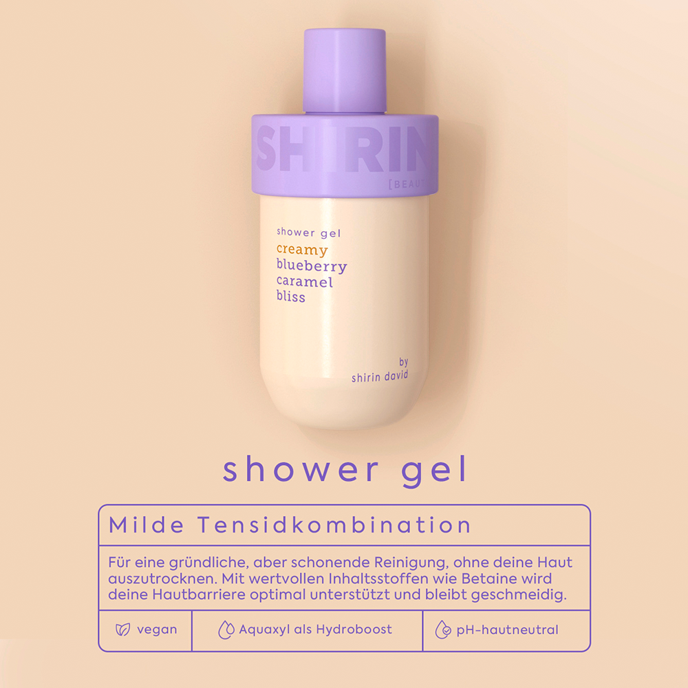 Bild: Shirin Beauty Duschgel Creamy Blueberry Caramel Bliss