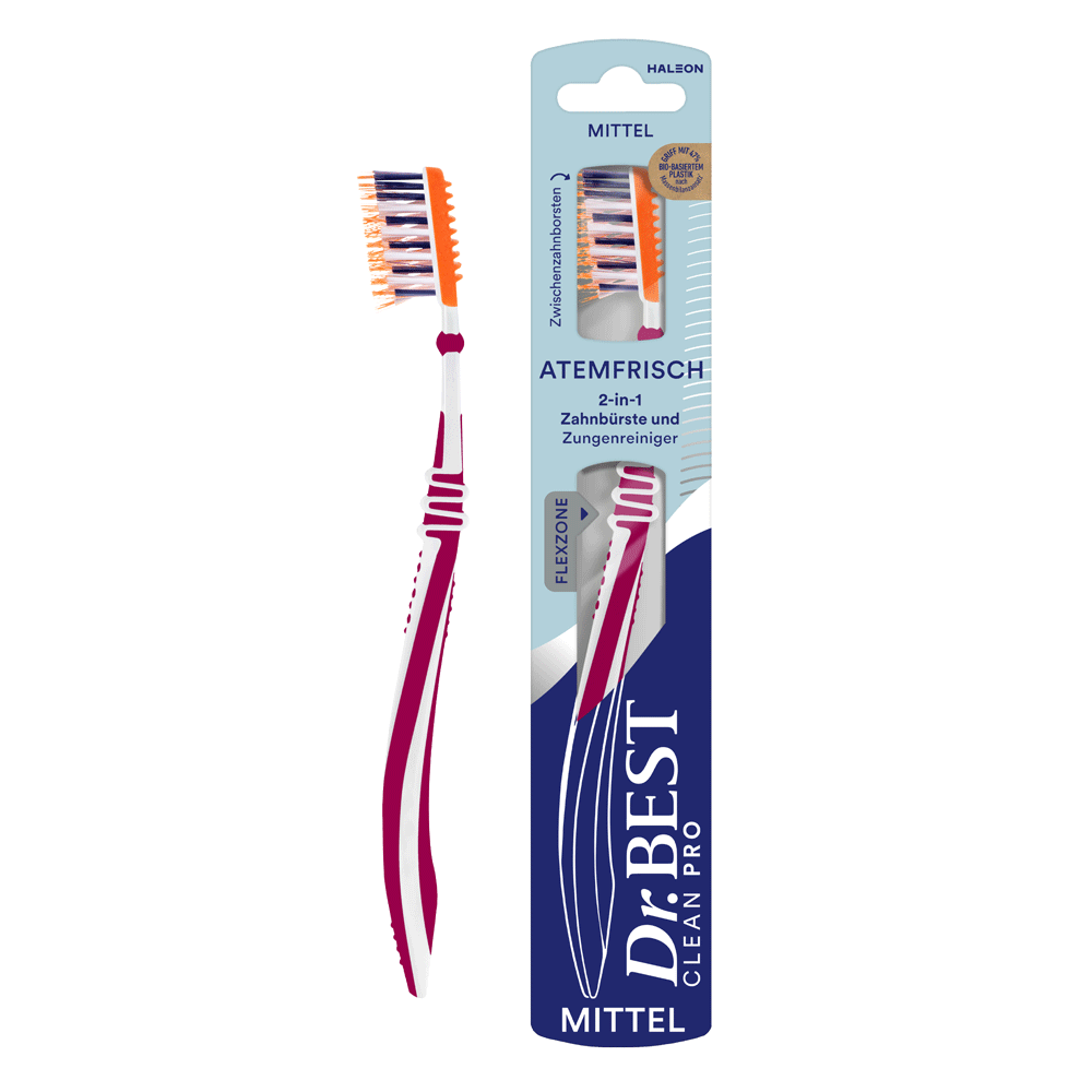 Bild: Dr. BEST Atemfrisch Zahnbürste Mittel