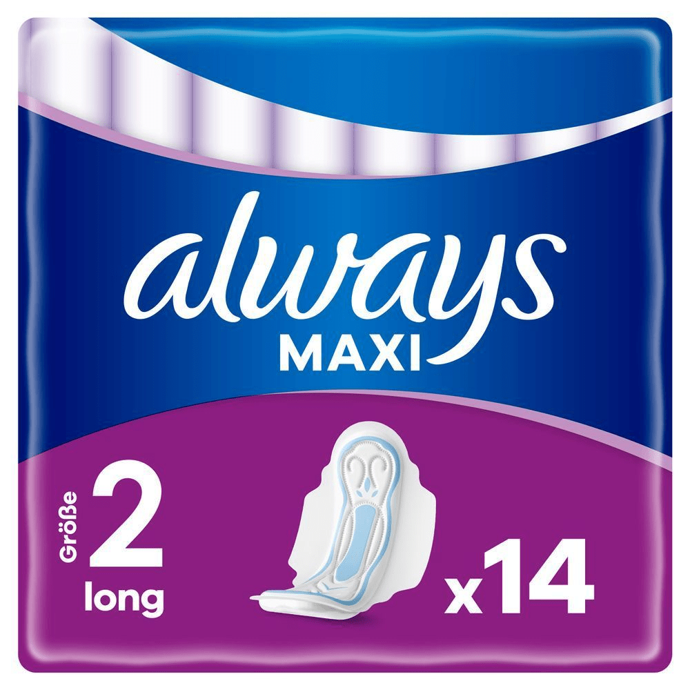 Bild: always Maxi Long Binden Mit Flügeln (Größe 2)