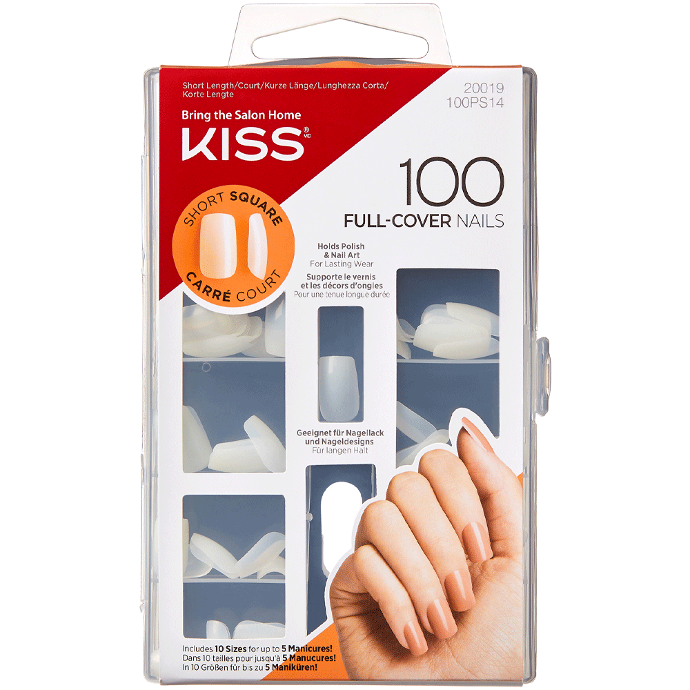Bild: KISS 100 Full Cover Short Square Nails