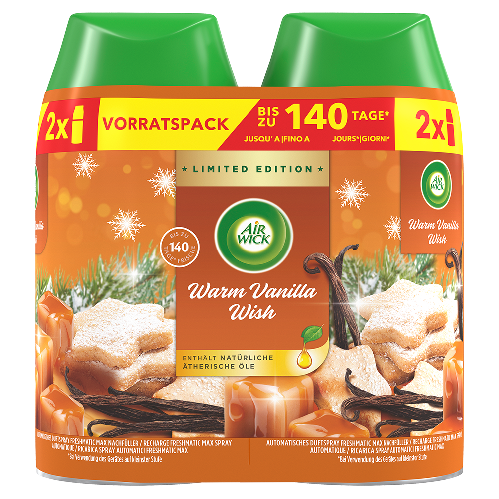 Bild: AIRWICK Automatisches Duftspray Freshmatic Duo Nachfüllung Warm Vanilla Wish